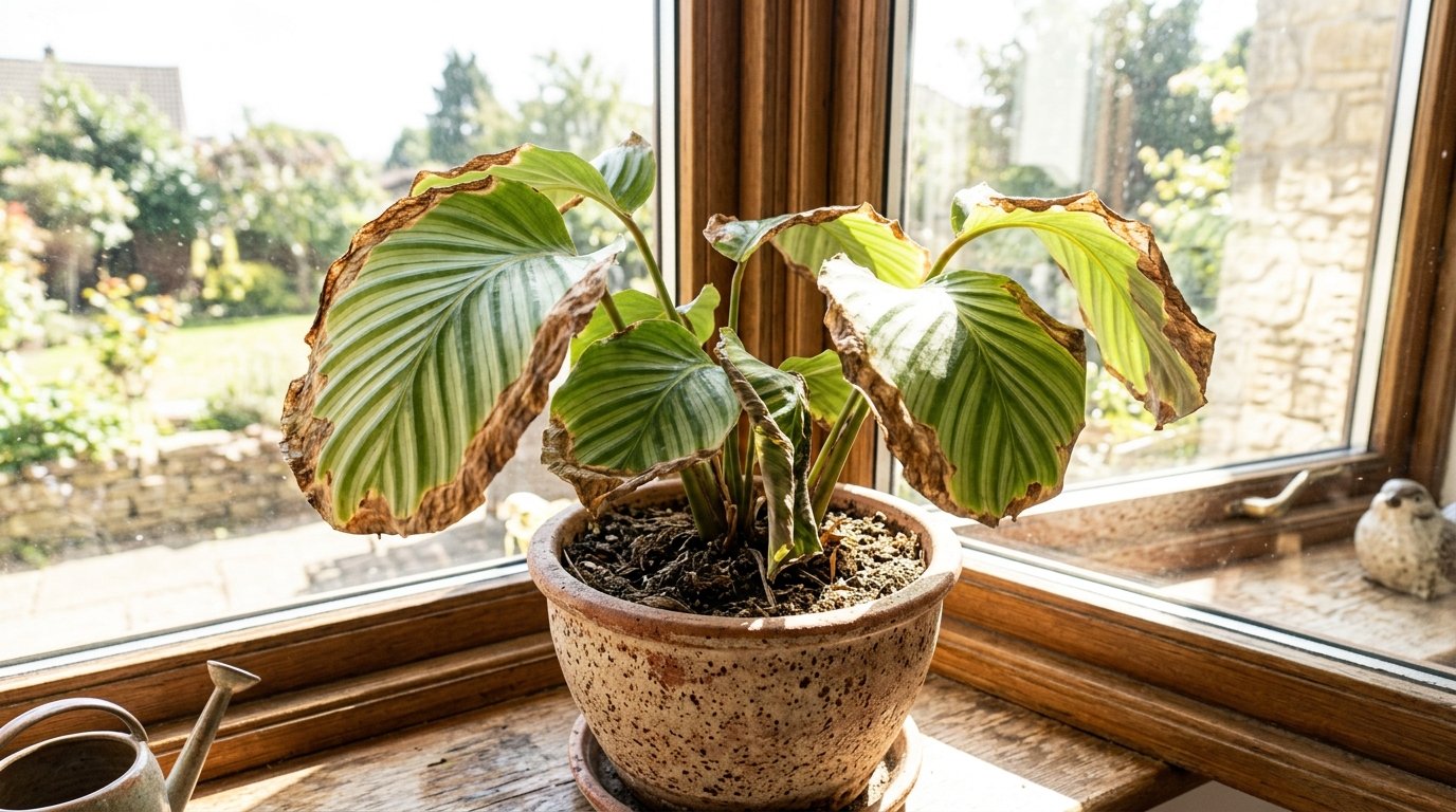 Calathea orbifolia : feuilles brûlées, que faire ?
