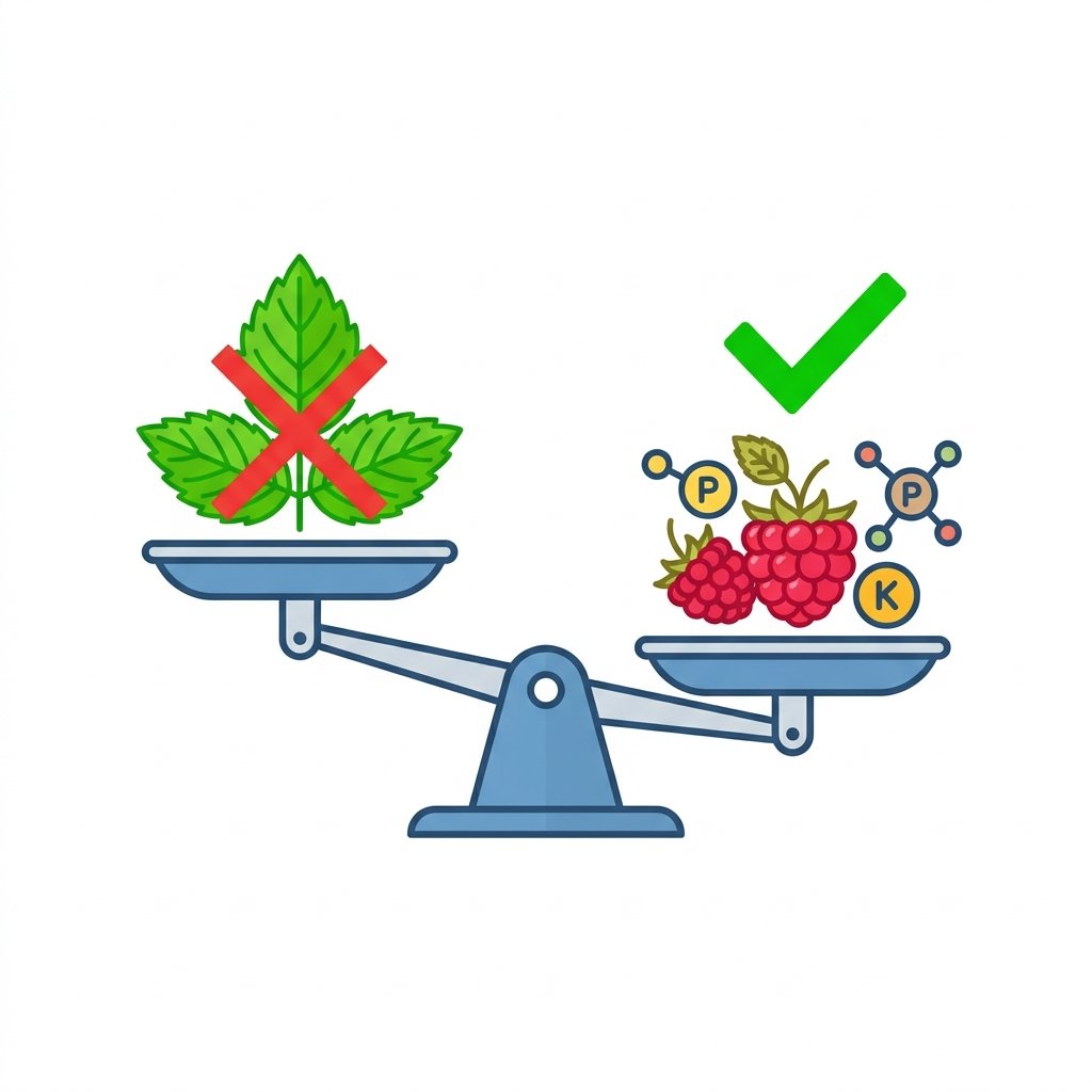 Schéma montrant l'équilibre nutritionnel du framboisier
