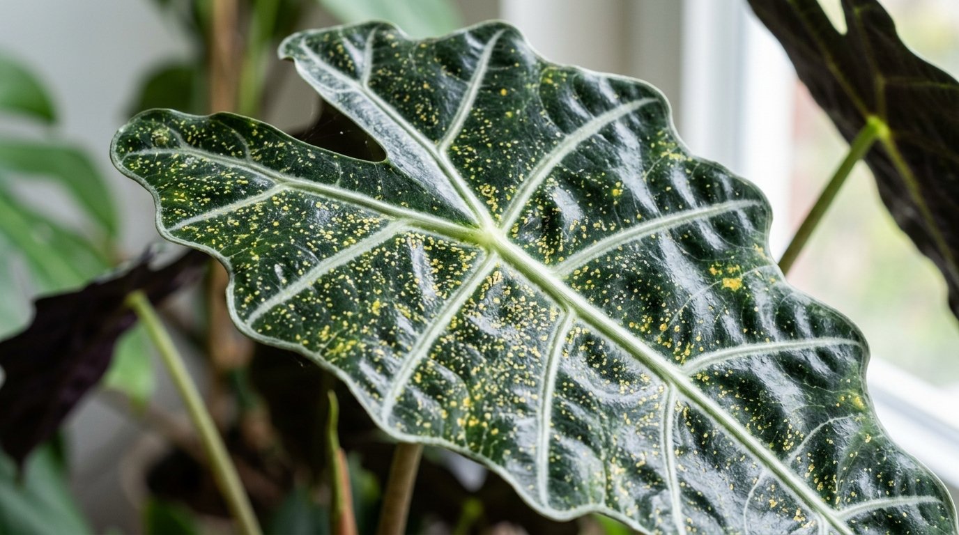 Taches jaunes sur l'Alocasia : 4 causes et traitements d'urgence
